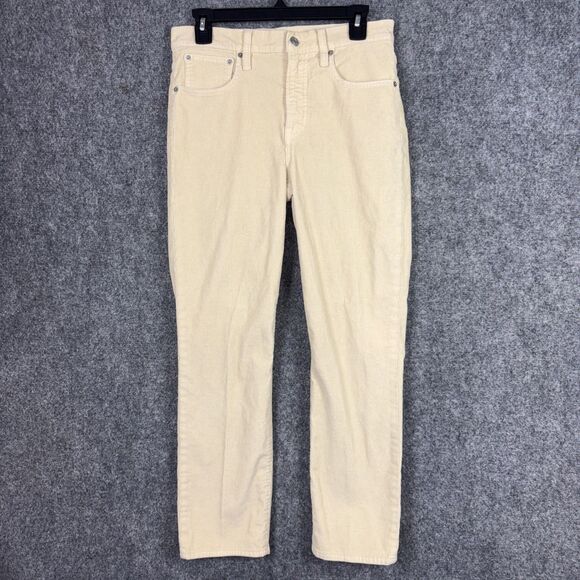 J.Crew Pants Womens Size 28 Butter Yellow Corduroy Straight - Picture 1 of 10